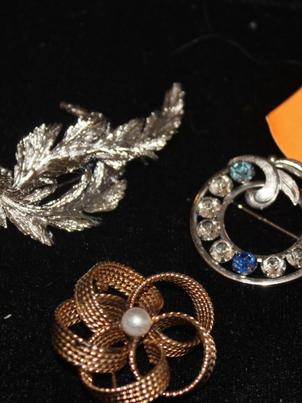 Vintage Antique 925 Sterling & Gold Filled Pearl Jewels Van Dell Brooch Pin Lot